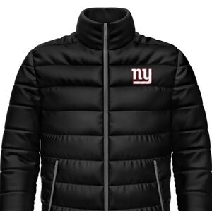 New York Giants Men's Full Zip Puffer Jacket Winter Coat NWT
